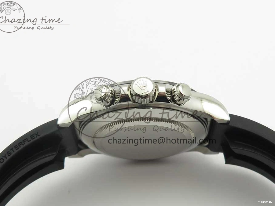 Daytona SS 1:1 Edition Noob Strap Black Best Rubber (Free SA4130 on Dial 904L Blue Extra Case Strap) 116519 0411